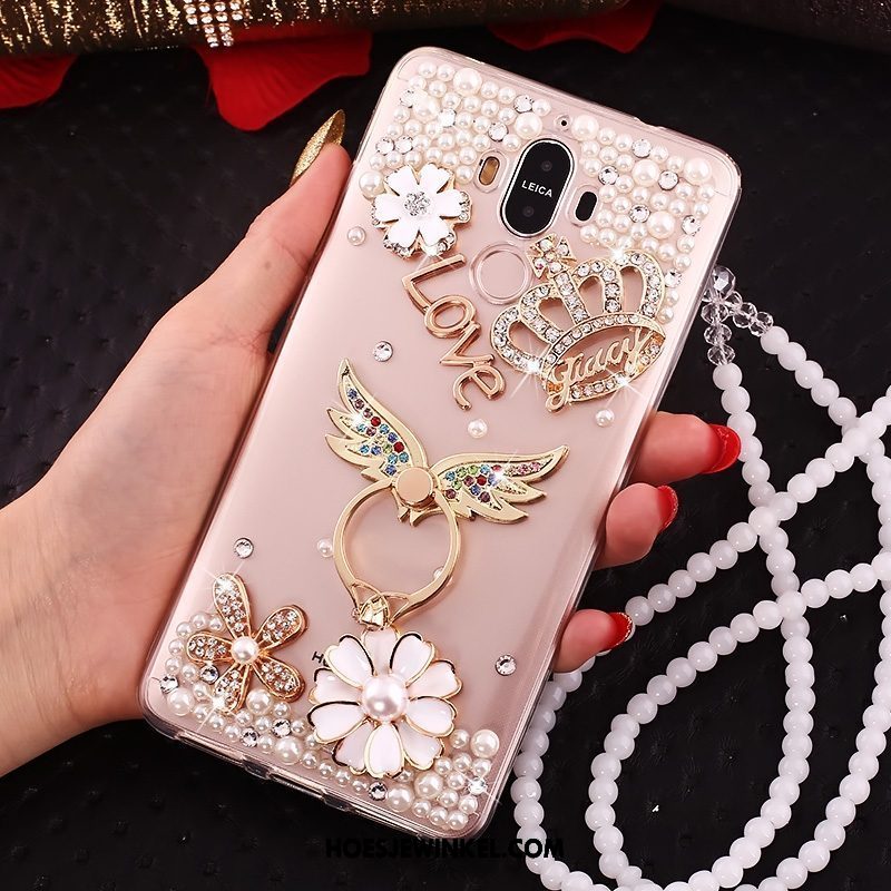 Huawei Mate 9 Hoesje Zacht Met Strass Ring, Huawei Mate 9 Hoesje Anti-fall Hanger