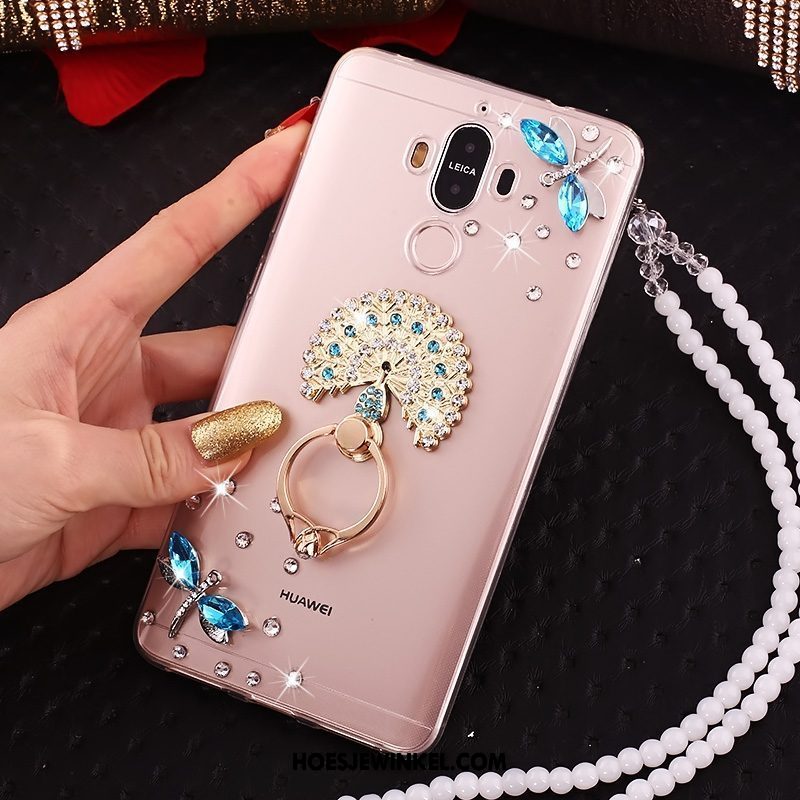 Huawei Mate 9 Hoesje Zacht Met Strass Ring, Huawei Mate 9 Hoesje Anti-fall Hanger