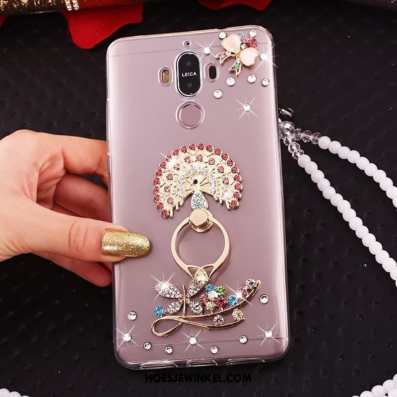 Huawei Mate 9 Hoesje Zacht Met Strass Ring, Huawei Mate 9 Hoesje Anti-fall Hanger