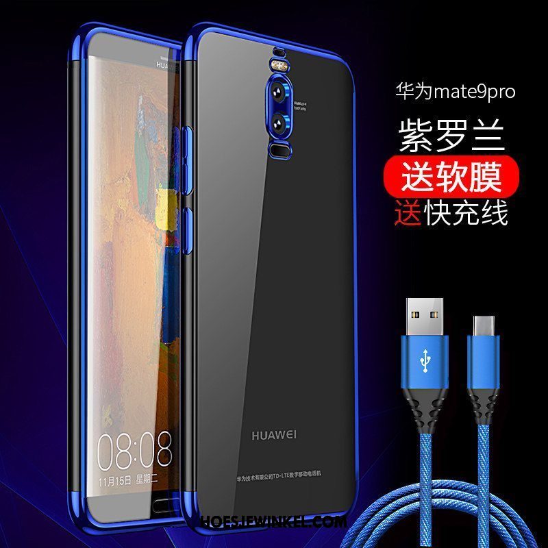 Huawei Mate 9 Pro Hoesje Blauw Siliconen All Inclusive, Huawei Mate 9 Pro Hoesje Trend Mobiele Telefoon