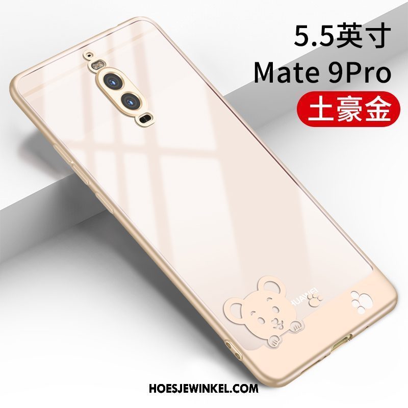 Huawei Mate 9 Pro Hoesje Goud Dun Doorzichtig, Huawei Mate 9 Pro Hoesje Nieuw Trendy Merk