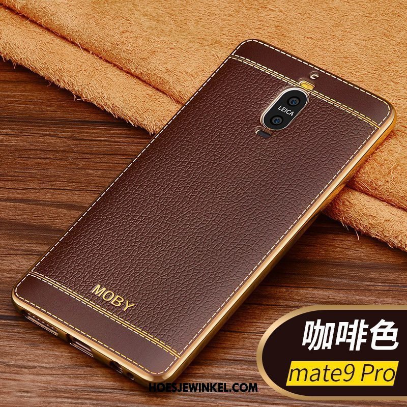 Huawei Mate 9 Pro Hoesje Leer Hoes Bedrijf, Huawei Mate 9 Pro Hoesje Dun Anti-fall