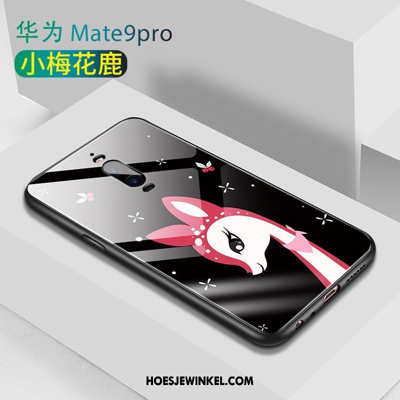 Huawei Mate 9 Pro Hoesje Scheppend Ondersteuning Bescherming, Huawei Mate 9 Pro Hoesje Zwart Glas