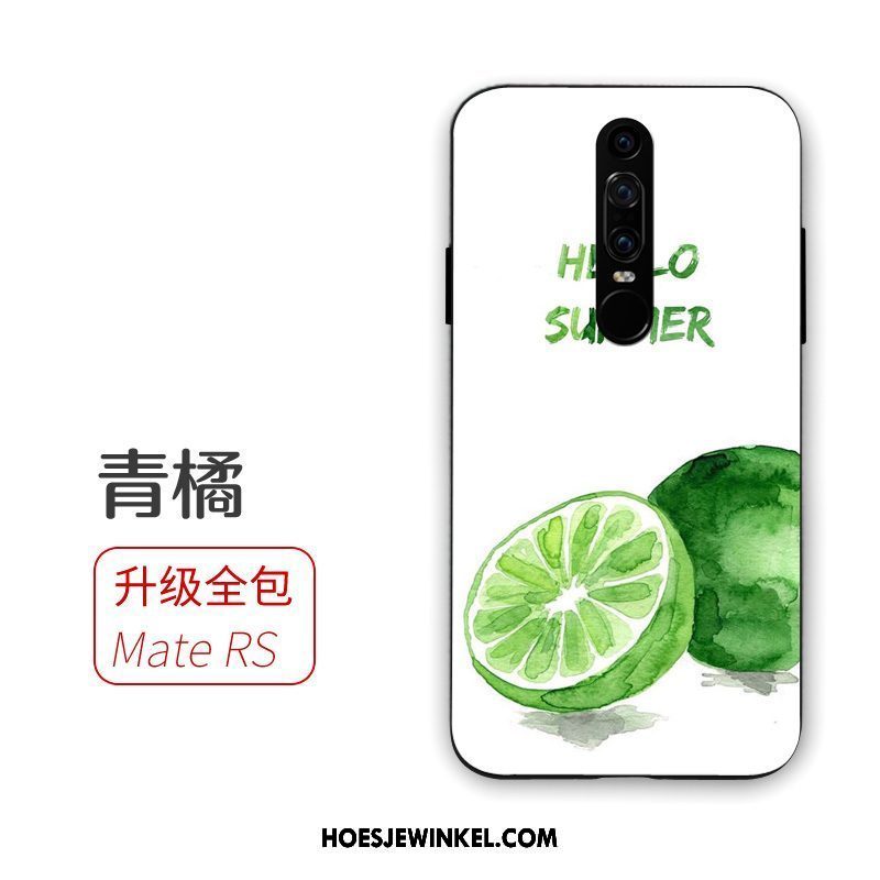 Huawei Mate Rs Hoesje Bescherming Zwart Zacht, Huawei Mate Rs Hoesje Ring Hoes