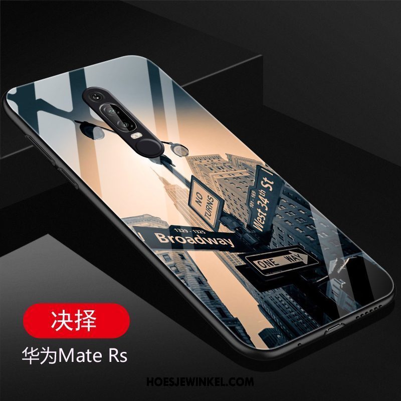 Huawei Mate Rs Hoesje Mobiele Telefoon Glas Zwart, Huawei Mate Rs Hoesje Persoonlijk