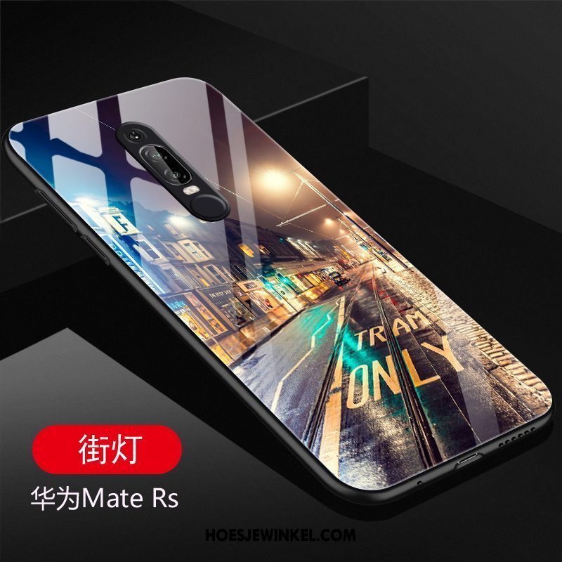 Huawei Mate Rs Hoesje Mobiele Telefoon Glas Zwart, Huawei Mate Rs Hoesje Persoonlijk