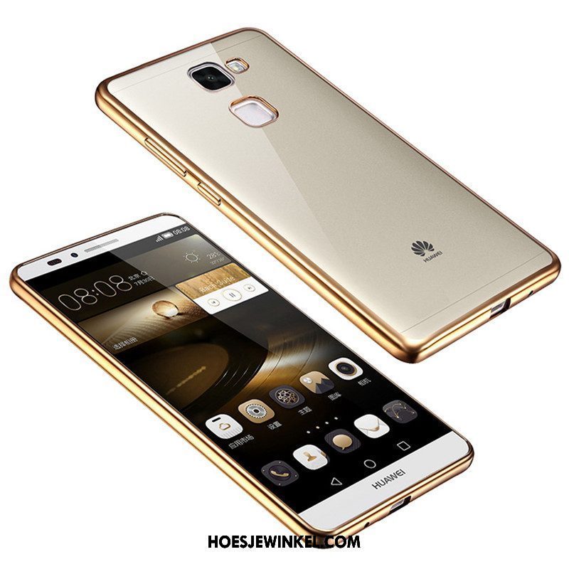 Huawei Mate S Hoesje Bescherming Zilver Klittenband, Huawei Mate S Hoesje Ring Zacht