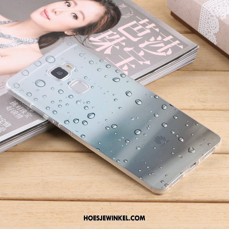 Huawei Mate S Hoesje Siliconen Blauw Zacht, Huawei Mate S Hoesje Bescherming Hoes