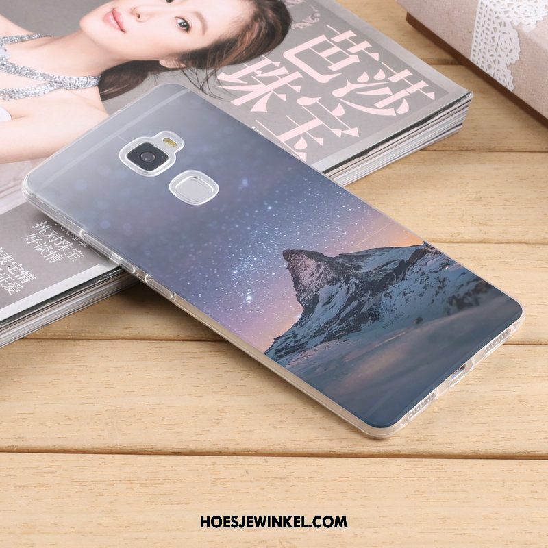 Huawei Mate S Hoesje Siliconen Blauw Zacht, Huawei Mate S Hoesje Bescherming Hoes