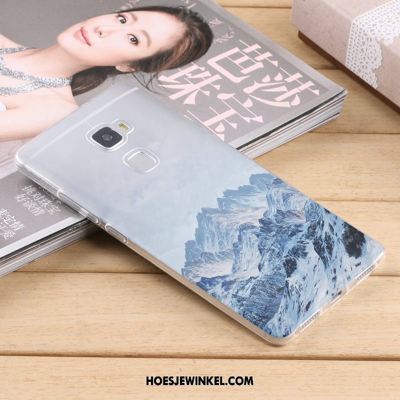 Huawei Mate S Hoesje Siliconen Blauw Zacht, Huawei Mate S Hoesje Bescherming Hoes