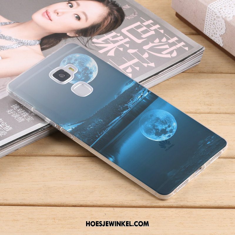 Huawei Mate S Hoesje Siliconen Blauw Zacht, Huawei Mate S Hoesje Bescherming Hoes