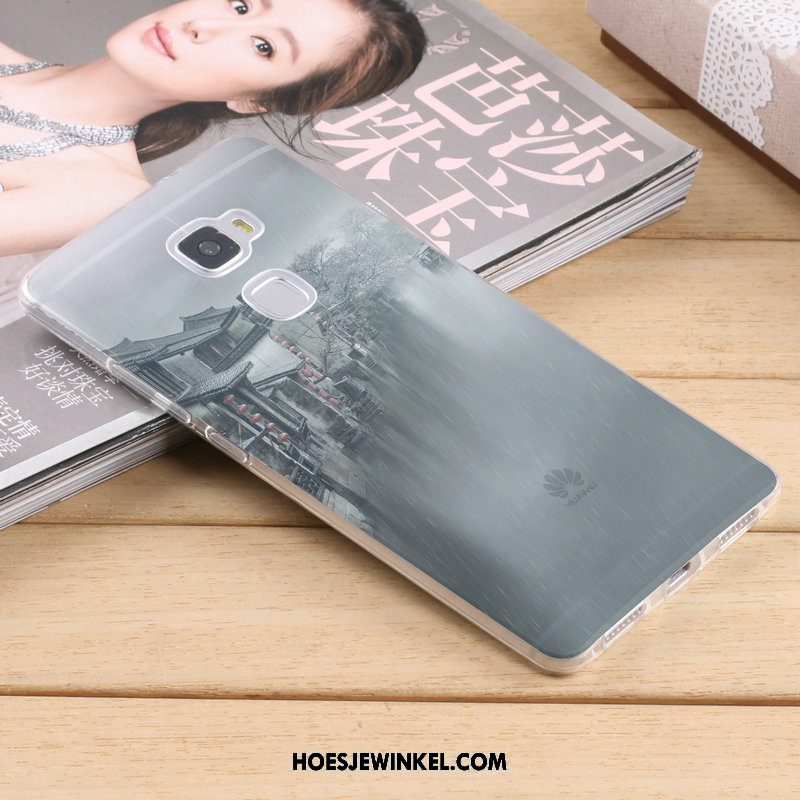 Huawei Mate S Hoesje Siliconen Blauw Zacht, Huawei Mate S Hoesje Bescherming Hoes