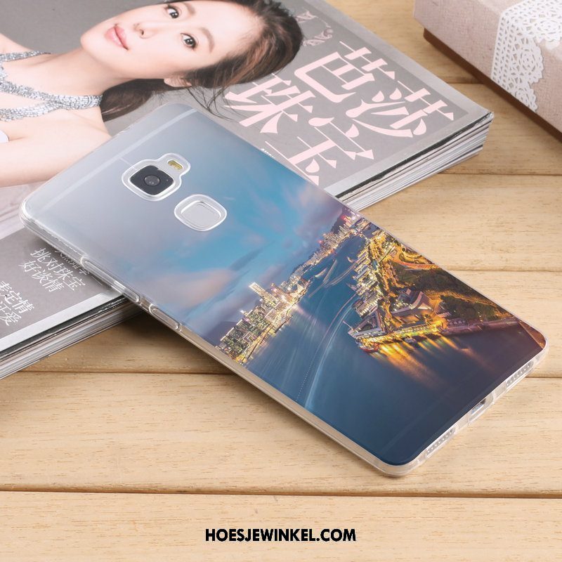 Huawei Mate S Hoesje Siliconen Blauw Zacht, Huawei Mate S Hoesje Bescherming Hoes