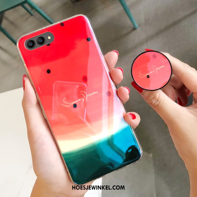 Huawei Nova 2s Hoesje Blauw Siliconen Net Red, Huawei Nova 2s Hoesje Zacht Bescherming