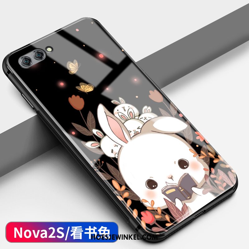 Huawei Nova 2s Hoesje Glas Bescherming All Inclusive, Huawei Nova 2s Hoesje Spotprent Hanger