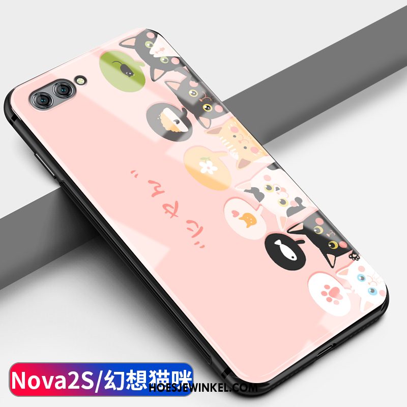 Huawei Nova 2s Hoesje Glas Bescherming All Inclusive, Huawei Nova 2s Hoesje Spotprent Hanger