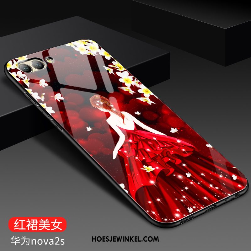 Huawei Nova 2s Hoesje Glas Zacht Hoes, Huawei Nova 2s Hoesje Mobiele Telefoon All Inclusive