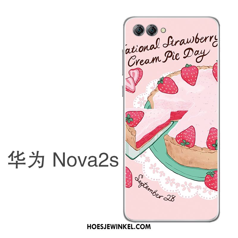 Huawei Nova 2s Hoesje Trend Roze Net Red, Huawei Nova 2s Hoesje Bescherming Jeugd