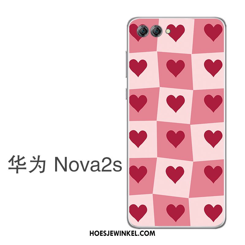 Huawei Nova 2s Hoesje Trend Roze Net Red, Huawei Nova 2s Hoesje Bescherming Jeugd