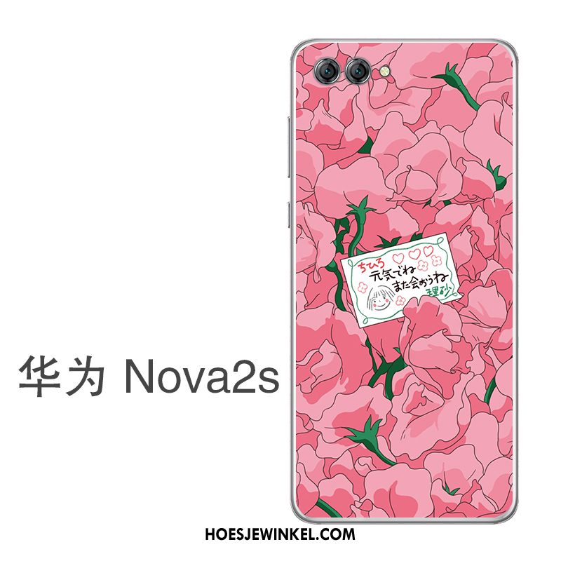Huawei Nova 2s Hoesje Trend Roze Net Red, Huawei Nova 2s Hoesje Bescherming Jeugd