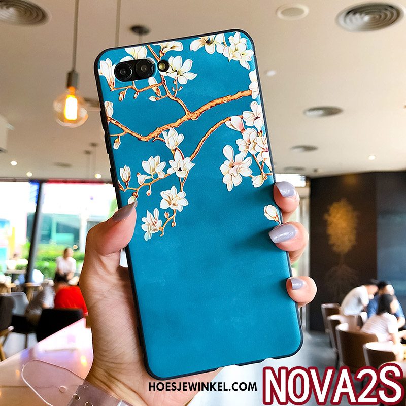 Huawei Nova 2s Hoesje Trendy Merk Mobiele Telefoon Bloemen, Huawei Nova 2s Hoesje Bescherming Reliëf
