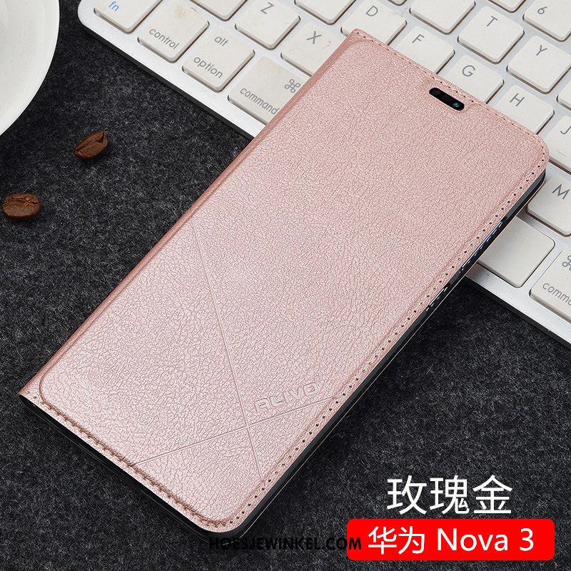 Huawei Nova 3 Hoesje All Inclusive Bescherming Leren Etui, Huawei Nova 3 Hoesje Mobiele Telefoon Hoes