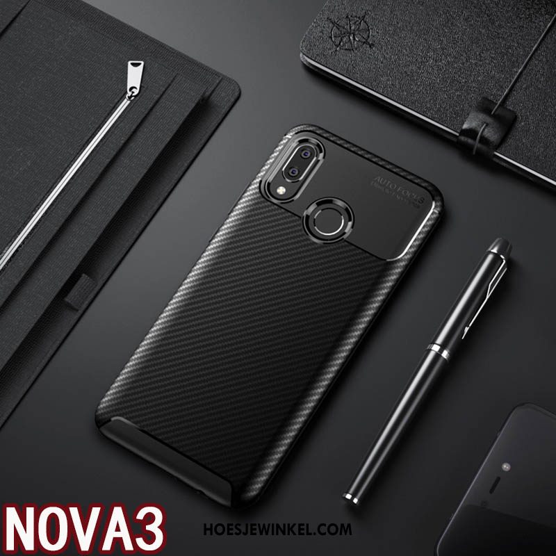 Huawei Nova 3 Hoesje Bedrijf Anti-fall Bescherming, Huawei Nova 3 Hoesje Scheppend Antislip Braun