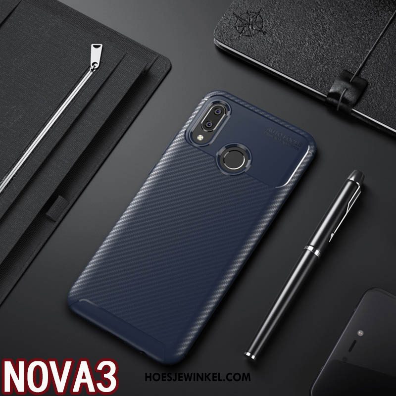 Huawei Nova 3 Hoesje Bedrijf Anti-fall Bescherming, Huawei Nova 3 Hoesje Scheppend Antislip Braun