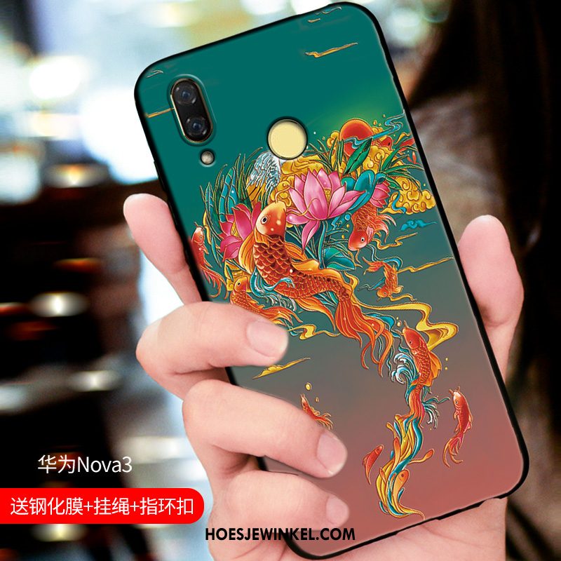 Huawei Nova 3 Hoesje Dun Scheppend All Inclusive, Huawei Nova 3 Hoesje Blauw Hoes