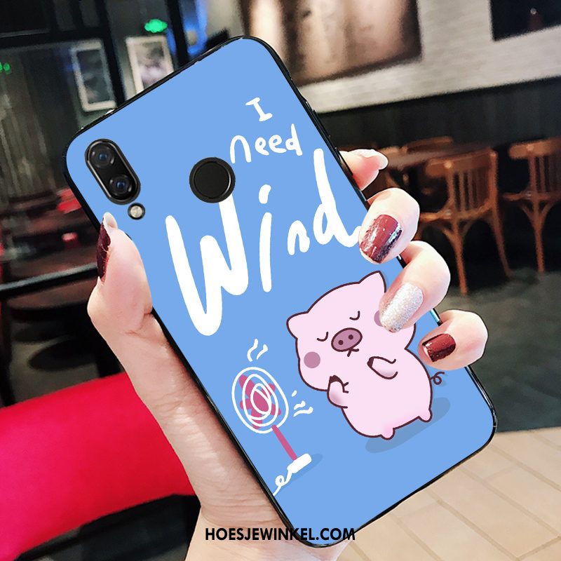 Huawei Nova 3 Hoesje Jeugd Schrobben Blauw, Huawei Nova 3 Hoesje Lovers All Inclusive