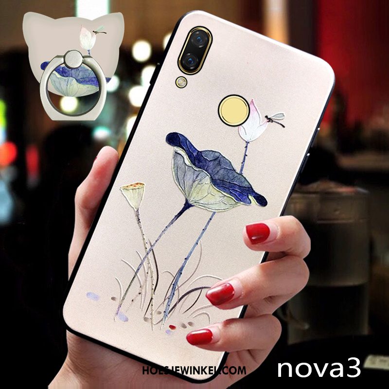 Huawei Nova 3 Hoesje Schrobben All Inclusive Trend, Huawei Nova 3 Hoesje Ring Anti-fall