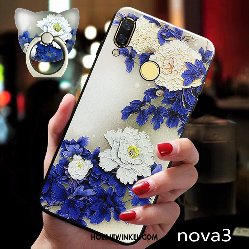 Huawei Nova 3 Hoesje Schrobben All Inclusive Trend, Huawei Nova 3 Hoesje Ring Anti-fall