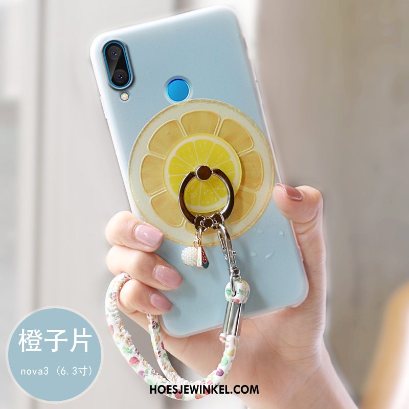 Huawei Nova 3 Hoesje Siliconen Hoes Mobiele Telefoon, Huawei Nova 3 Hoesje Geel Schrobben