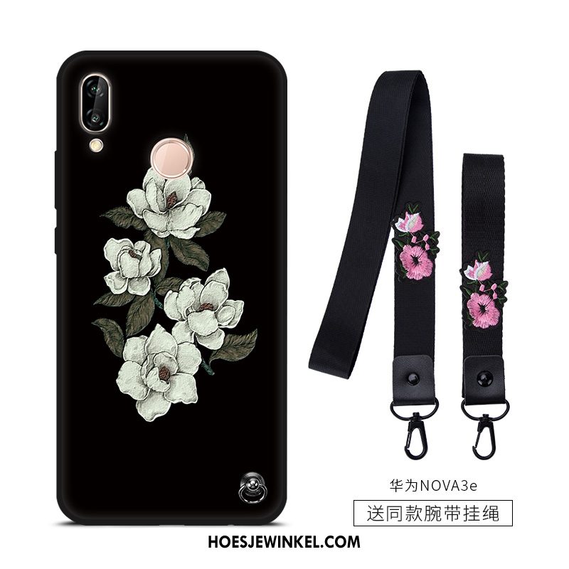 Huawei Nova 3e Hoesje All Inclusive Hanger Persoonlijk, Huawei Nova 3e Hoesje Jeugd Anti-fall