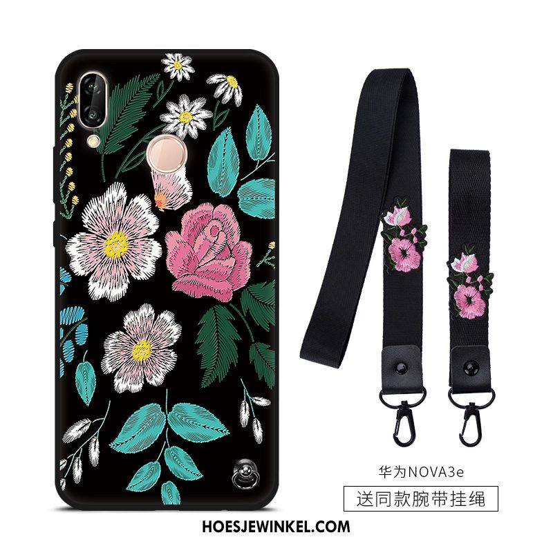 Huawei Nova 3e Hoesje All Inclusive Hanger Persoonlijk, Huawei Nova 3e Hoesje Jeugd Anti-fall