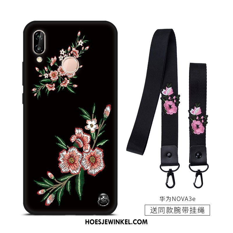 Huawei Nova 3e Hoesje All Inclusive Hanger Persoonlijk, Huawei Nova 3e Hoesje Jeugd Anti-fall