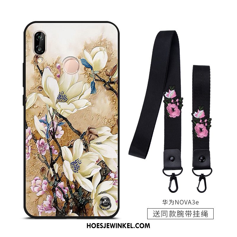 Huawei Nova 3e Hoesje All Inclusive Hanger Persoonlijk, Huawei Nova 3e Hoesje Jeugd Anti-fall