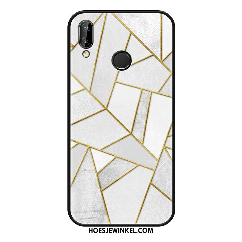 Huawei Nova 3e Hoesje Anti-fall Geometrie All Inclusive, Huawei Nova 3e Hoesje Trend Siliconen