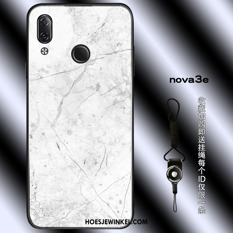 Huawei Nova 3e Hoesje Anti-fall Trendy Merk Jeugd, Huawei Nova 3e Hoesje Hoes Glas