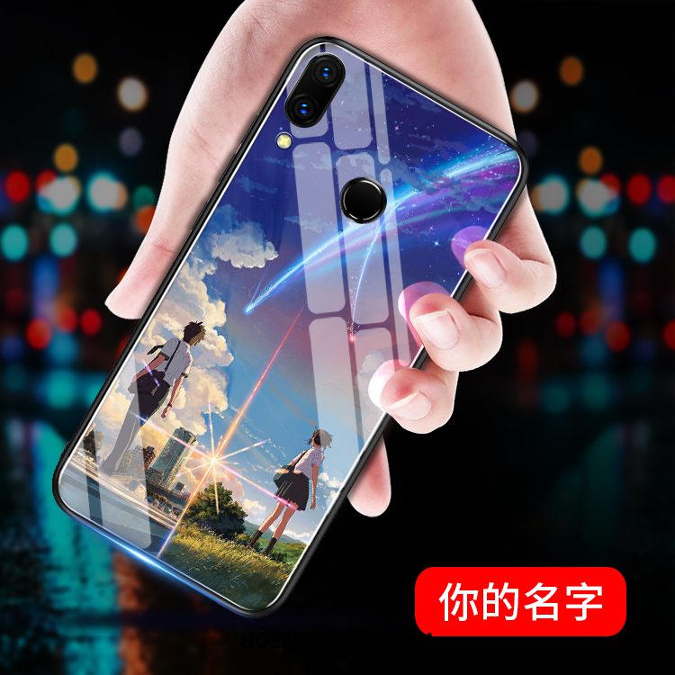 Huawei Nova 3e Hoesje Blauw Persoonlijk High End, Huawei Nova 3e Hoesje Trendy Merk Anti-fall