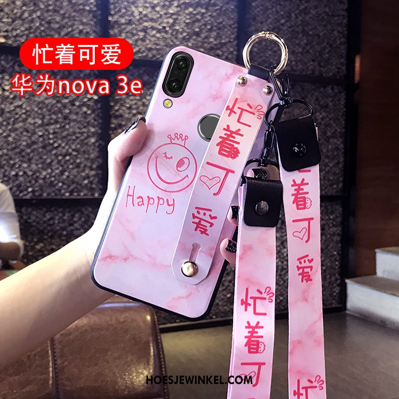 Huawei Nova 3e Hoesje Hanger Nieuw Net Red, Huawei Nova 3e Hoesje Mobiele Telefoon Mooie