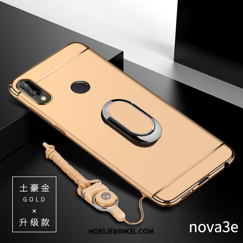 Huawei Nova 3e Hoesje Hoes Anti-fall Net Red, Huawei Nova 3e Hoesje Mobiele Telefoon Trend