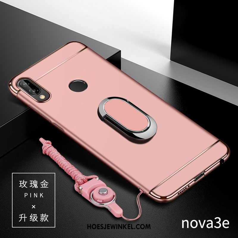 Huawei Nova 3e Hoesje Hoes Anti-fall Net Red, Huawei Nova 3e Hoesje Mobiele Telefoon Trend