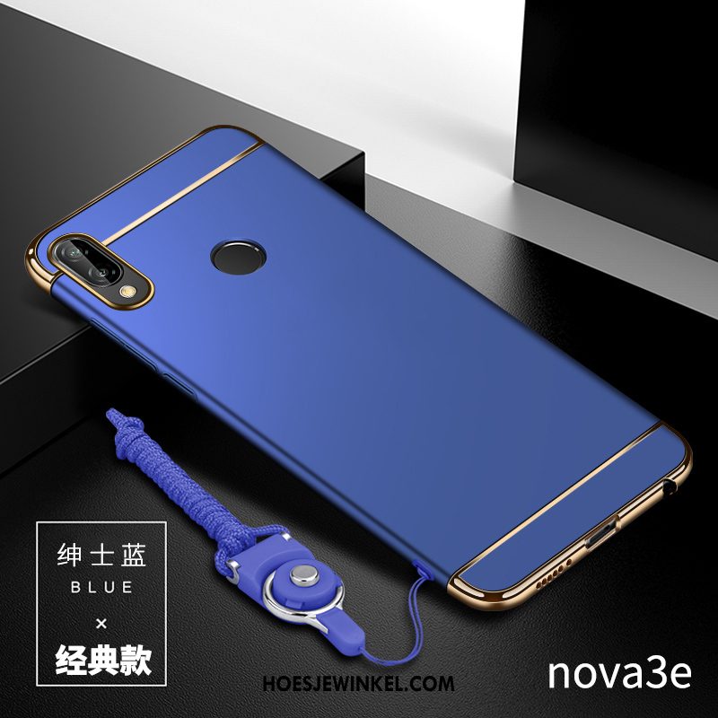 Huawei Nova 3e Hoesje Hoes Anti-fall Net Red, Huawei Nova 3e Hoesje Mobiele Telefoon Trend