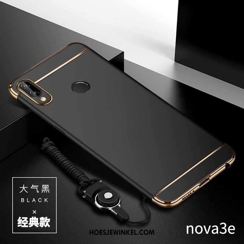 Huawei Nova 3e Hoesje Hoes Anti-fall Net Red, Huawei Nova 3e Hoesje Mobiele Telefoon Trend