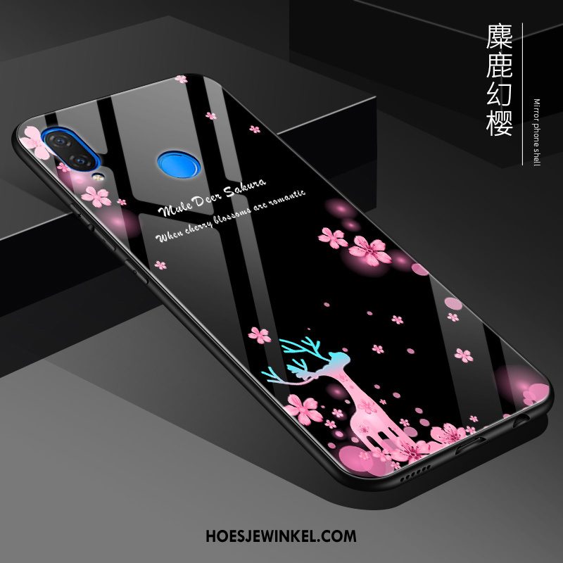 Huawei Nova 3e Hoesje Hoes Anti-fall Spiegel, Huawei Nova 3e Hoesje Mobiele Telefoon Zacht