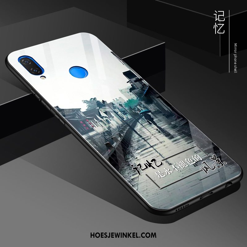 Huawei Nova 3e Hoesje Hoes Anti-fall Spiegel, Huawei Nova 3e Hoesje Mobiele Telefoon Zacht