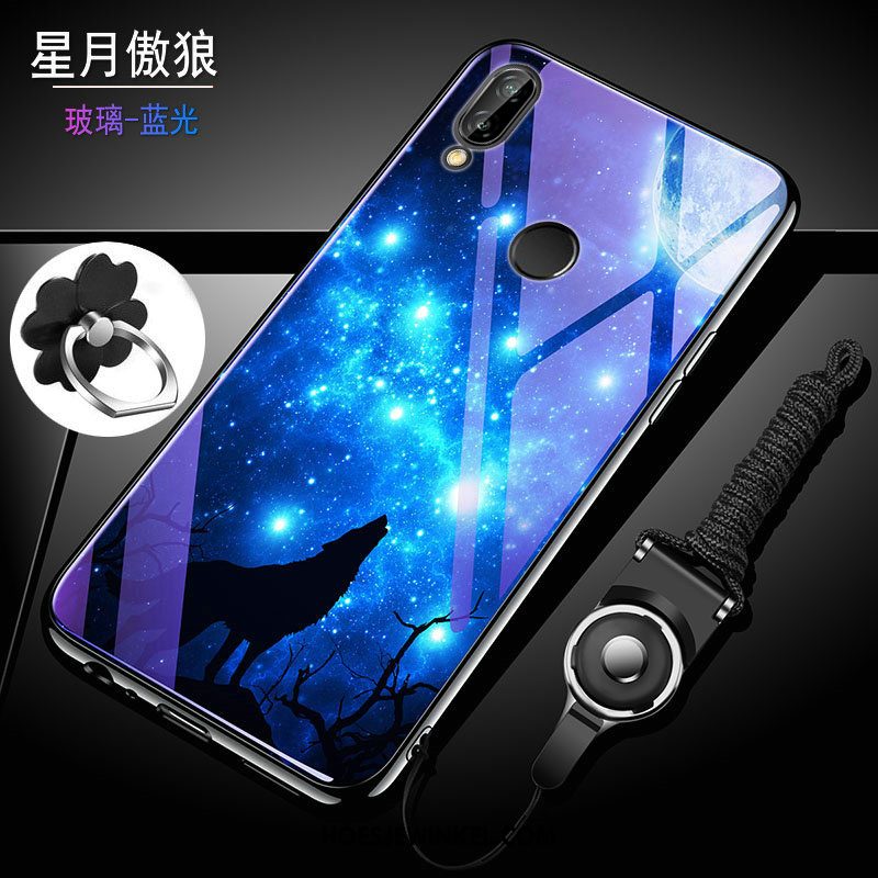 Huawei Nova 3e Hoesje Hoes Tempereren Siliconen, Huawei Nova 3e Hoesje All Inclusive Anti-fall