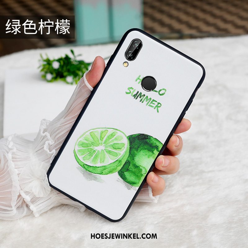 Huawei Nova 3e Hoesje Hoes Zacht Nieuw, Huawei Nova 3e Hoesje Spotprent Mobiele Telefoon