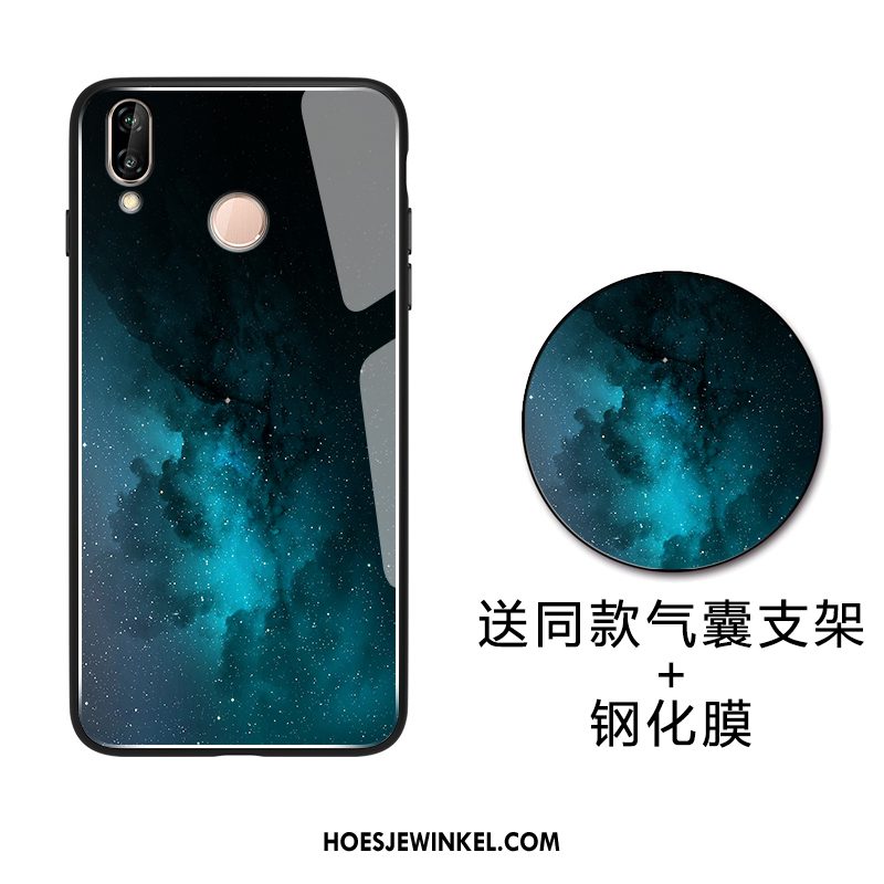 Huawei Nova 3e Hoesje Kunst Mobiele Telefoon Blauw, Huawei Nova 3e Hoesje Persoonlijk All Inclusive